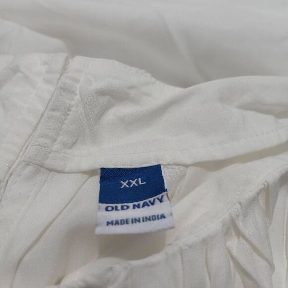 Old navy womens 2xl white puff sleeve eyelet top - Picture 5 of 8